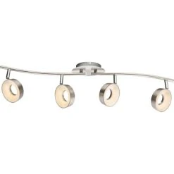 Globo ABRIL Deckenleuchte LED Nickel-Matt, 4-flammig