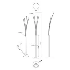 Globo BIZZY Bogenlampe LED Schwarz, 1-flammig 9 Globo BIZZY Bogenlampe LED Schwarz, 1-flammig -LED Leuchten Verkäufe 2022 globo bizzy bogenlampe 59229b 4