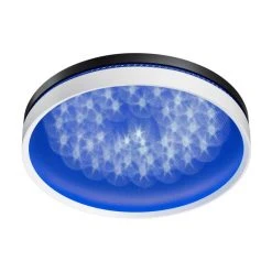 Globo BRENTANELLA Deckenleuchte LED Schwarz, Weiß, 1-flammig, Fernbedienung, Farbwechsler -LED Leuchten Verkäufe 2022 globo brentanella deckenleuchte 48414 40 6