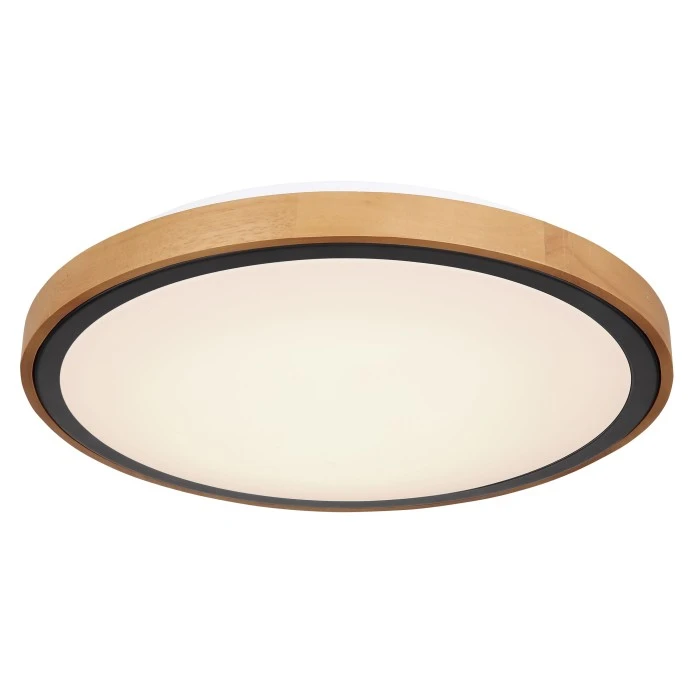 Globo BRUNO Deckenleuchte LED Schwarz, Naturfarben, 1-flammig 1 Globo BRUNO Deckenleuchte LED Schwarz, Naturfarben, 1-flammig