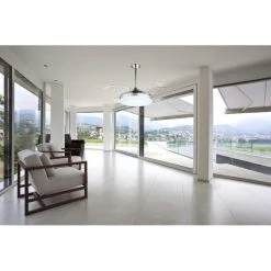 Globo CABRERA Deckenventilator LED Nickel-Matt, 1-flammig, Fernbedienung -LED Leuchten Verkäufe 2022 globo cabrera deckenventilator 350 2