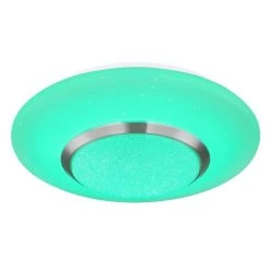 Globo CANDIDA Deckenleuchte LED Nickel-Matt, Weiß, 1-flammig, Fernbedienung, Farbwechsler -LED Leuchten Verkäufe 2022 globo candida deckenleuchte 48311 18rgb 5