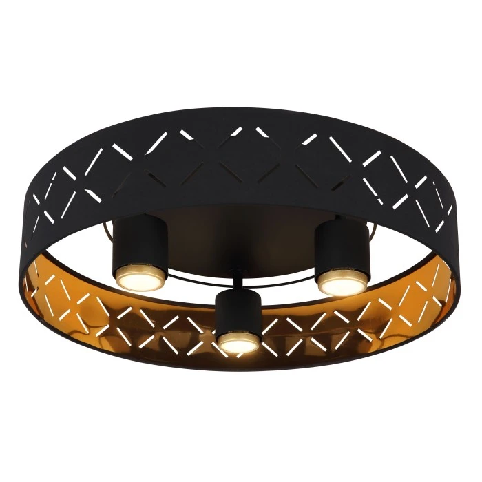 Globo CLARKE Deckenleuchte LED Schwarz, 3-flammig 4 Globo CLARKE Deckenleuchte LED Schwarz, 3-flammig – Bild 4