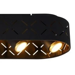 Globo CLARKE Deckenleuchte LED Schwarz, 4-flammig -LED Leuchten Verkäufe 2022 globo clarke deckenleuchte 15229 4d 3