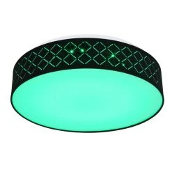 Globo CLARKE Deckenleuchte LED Weiß, 1-flammig, Fernbedienung, Farbwechsler -LED Leuchten Verkäufe 2022 globo clarke deckenleuchte 15229d9 7