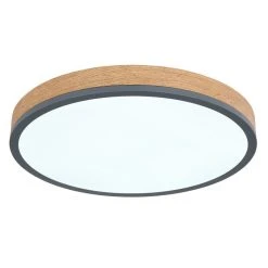 Globo DORO Deckenleuchte LED Grau, Holzoptik, 1-flammig, Fernbedienung -LED Leuchten Verkäufe 2022 globo doro deckenleuchte 416080wd2r cct 6