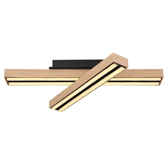 Globo DORO Deckenleuchte LED Schwarz, Holzoptik, 1-flammig 4 Globo DORO Deckenleuchte LED Schwarz, Holzoptik, 1-flammig – Bild 4