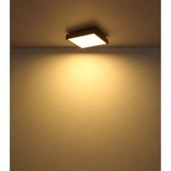 Globo DORO Deckenpanel LED Schwarz, Holzoptik, 1-flammig -LED Leuchten Verkäufe 2022 globo doro deckenpanel 416080wd2 6