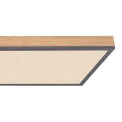 Globo DORO Deckenpanel LED Schwarz, Holzoptik, 1-flammig, Fernbedienung -LED Leuchten Verkäufe 2022 globo doro deckenpanel 416080wd5 cct 4