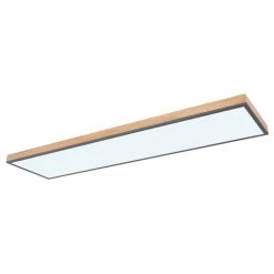 Globo DORO Deckenpanel LED Schwarz, Holzoptik, 1-flammig, Fernbedienung -LED Leuchten Verkäufe 2022 globo doro deckenpanel 416080wd5 cct 6