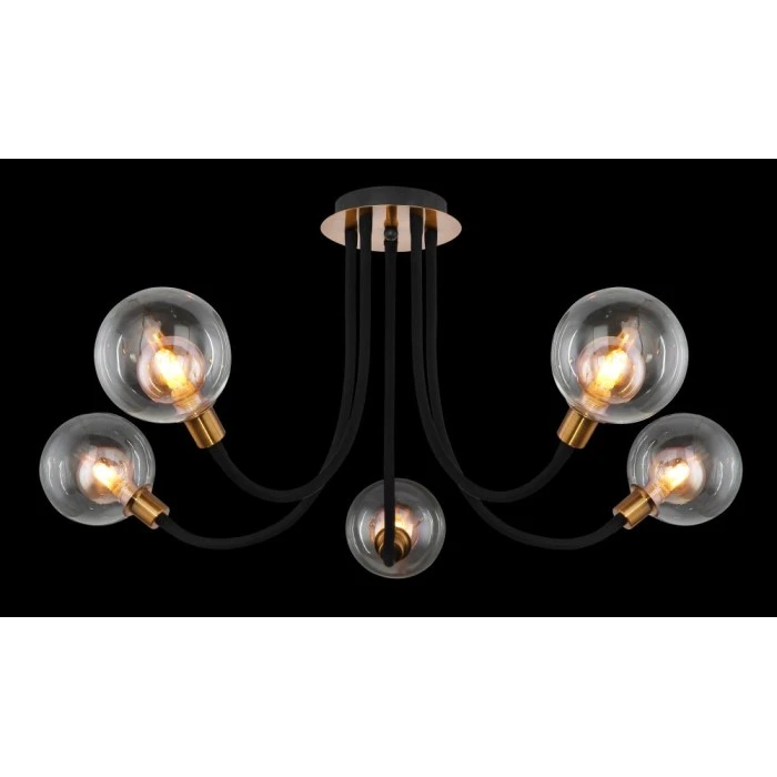 Globo EDDY Deckenleuchte LED Gold, 5-flammig 2 Globo EDDY Deckenleuchte LED Gold, 5-flammig – Bild 2