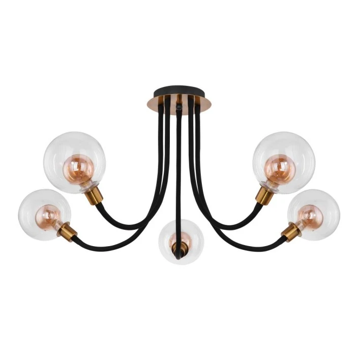 Globo EDDY Deckenleuchte LED Gold, 5-flammig 3 Globo EDDY Deckenleuchte LED Gold, 5-flammig – Bild 3