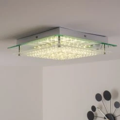 Globo ELENA Deckenleuchte LED Chrom, 1-flammig -LED Leuchten Verkäufe 2022 globo elena deckenleuchte 49362 7