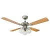 Globo ENIGMA Deckenventilator LED Nickel-Matt, Chrom, 3-flammig