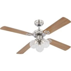 Globo ENIGMA Deckenventilator LED Nickel-Matt, Chrom, 3-flammig -LED Leuchten Verkäufe 2022 globo enigma deckenventilator 0329l 10