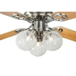 Globo ENIGMA Deckenventilator LED Nickel-Matt, Chrom, 3-flammig -LED Leuchten Verkäufe 2022 globo enigma deckenventilator 0329l 5