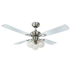 Globo ENIGMA Deckenventilator LED Nickel-Matt, Chrom, 3-flammig -LED Leuchten Verkäufe 2022 globo enigma deckenventilator 0329l 7