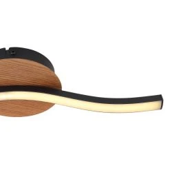 Globo EVITA Deckenleuchte LED Schwarz, Holzoptik, 1-flammig -LED Leuchten Verkäufe 2022 globo evita deckenleuchte 67171 6 4