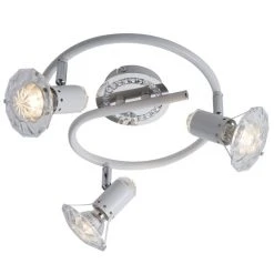 Globo GEM Deckenleuchte LED Chrom, Weiß, 3-flammig