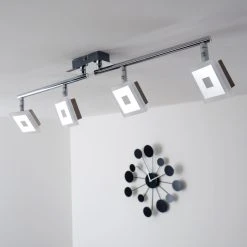 Globo GEROLF Deckenstrahler LED Chrom, 5-flammig -LED Leuchten Verkäufe 2022 globo gerolf deckenstrahler 56111 4 18