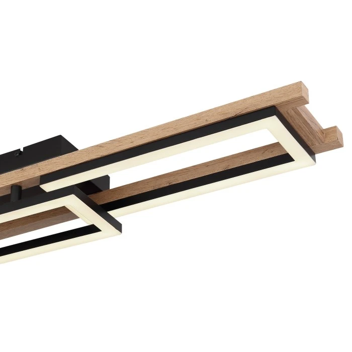 Globo ILLA Deckenleuchte LED Schwarz, Holzoptik, 1-flammig 5 Globo ILLA Deckenleuchte LED Schwarz, Holzoptik, 1-flammig – Bild 5