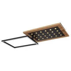 Globo JIMBO Deckenleuchte LED Schwarz, Holz dunkel, 2-flammig -LED Leuchten Verkäufe 2022 globo jimbo deckenleuchte 67267 24 5