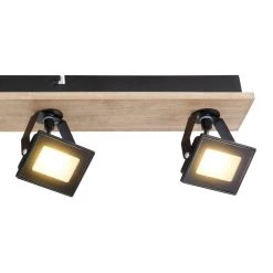 Globo JOYA Deckenleuchte LED Schwarz, Holz hell, 4-flammig -LED Leuchten Verkäufe 2022 globo joya deckenleuchte 56247 4b 3