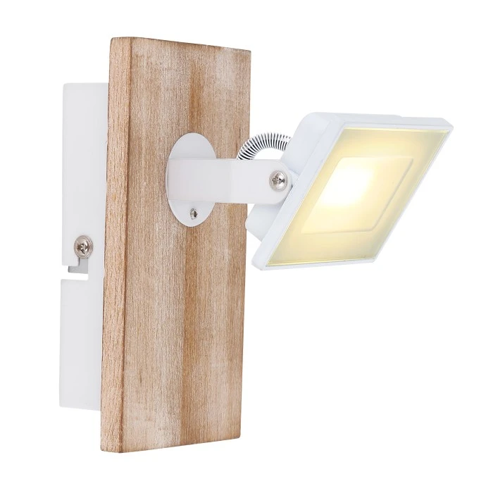 Globo JOYA Wandleuchte LED Weiß, Holz hell, 1-flammig 1 Globo JOYA Wandleuchte LED Weiß, Holz hell, 1-flammig