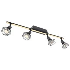 Globo JUTTA Deckenleuchte LED Schwarz, 1-flammig