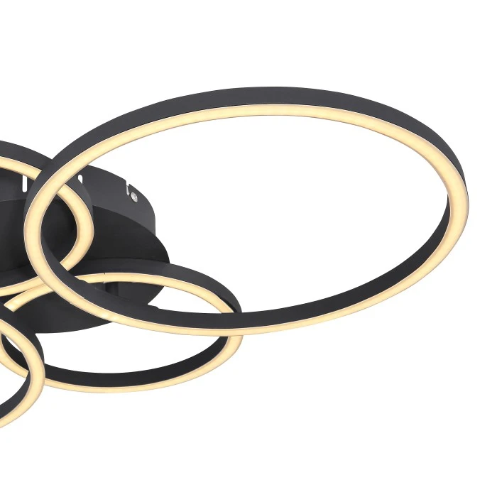 Globo KENDY Deckenleuchte LED Schwarz, 1-flammig 3 Globo KENDY Deckenleuchte LED Schwarz, 1-flammig – Bild 3