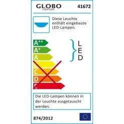 Globo KIRSTEN Deckenleuchte LED Weiß, 1-flammig -LED Leuchten Verkäufe 2022 globo kirsten deckenleuchte 41672 do1 5