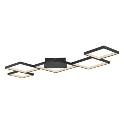 Globo KURIO Deckenleuchte LED Schwarz, 1-flammig, Fernbedienung -LED Leuchten Verkäufe 2022 globo kurio deckenleuchte 67236 58b 2