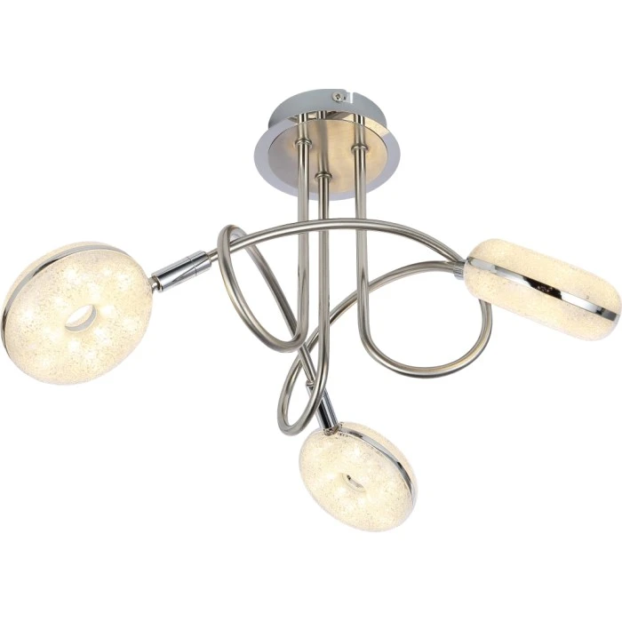 Globo LAILA Deckenleuchte LED Nickel-Matt, 3-flammig 3 Globo LAILA Deckenleuchte LED Nickel-Matt, 3-flammig – Bild 3