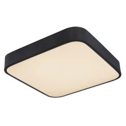 Globo LEANARA Deckenleuchte LED Schwarz, 1-flammig, Fernbedienung, Farbwechsler