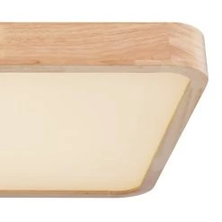 Globo LEANARA Deckenleuchte LED Weiß, Holz hell, 1-flammig, Fernbedienung, Farbwechsler -LED Leuchten Verkäufe 2022 globo leanara deckenleuchte 41755 36 5