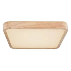 Globo LEANARA Deckenleuchte LED Wei&szlig;, Holz hell, 1-flammig, Fernbedienung -LED Leuchten Verkäufe 2022 globo leanara deckenleuchte 41755 48 2