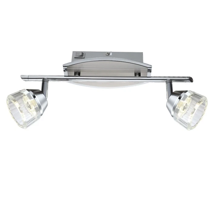 Globo LILIJA Strahler LED Nickel-Matt, Chrom, 2-flammig 1 Globo LILIJA Strahler LED Nickel-Matt, Chrom, 2-flammig