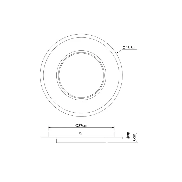 Globo LIMA Deckenpanel LED Weiß, 1-flammig, Fernbedienung 9 Globo LIMA Deckenpanel LED Weiß, 1-flammig, Fernbedienung – Bild 9
