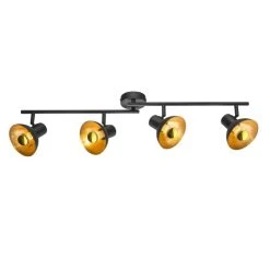 Globo Lotte Deckenstrahler LED Schwarz, 4-flammig