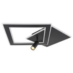 Globo MARIAN Deckenleuchte LED Schwarz, 1-flammig, Fernbedienung, Farbwechsler -LED Leuchten Verkäufe 2022 globo marian deckenleuchte 67302d 14