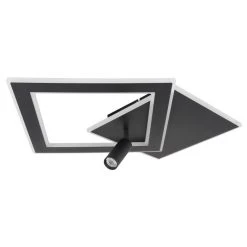 Globo MARIAN Deckenleuchte LED Schwarz, 1-flammig, Fernbedienung, Farbwechsler -LED Leuchten Verkäufe 2022 globo marian deckenleuchte 67302d 2