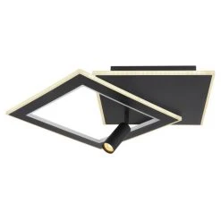 Globo MARIAN Deckenleuchte LED Schwarz, 1-flammig, Fernbedienung, Farbwechsler -LED Leuchten Verkäufe 2022 globo marian deckenleuchte 67302d 3