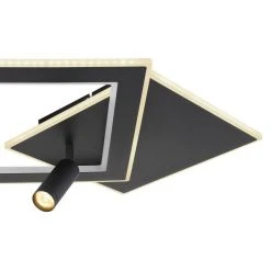 Globo MARIAN Deckenleuchte LED Schwarz, 1-flammig, Fernbedienung, Farbwechsler -LED Leuchten Verkäufe 2022 globo marian deckenleuchte 67302d 5