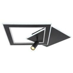 Globo MARIAN Deckenleuchte LED Schwarz, 1-flammig, Fernbedienung, Farbwechsler -LED Leuchten Verkäufe 2022 globo marian deckenleuchte 67302d 7