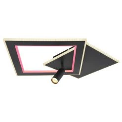 Globo MARIAN Deckenleuchte LED Schwarz, 1-flammig, Fernbedienung, Farbwechsler -LED Leuchten Verkäufe 2022 globo marian deckenleuchte 67302d 8