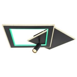 Globo MARIAN Deckenleuchte LED Schwarz, 1-flammig, Fernbedienung, Farbwechsler -LED Leuchten Verkäufe 2022 globo marian deckenleuchte 67302d 9