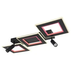 Globo MARIAN Deckenleuchte LED Schwarz, 1-flammig, Fernbedienung, Farbwechsler -LED Leuchten Verkäufe 2022 globo marian deckenleuchte 67302d2 11