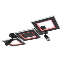 Globo MARIAN Deckenleuchte LED Schwarz, 1-flammig, Fernbedienung, Farbwechsler -LED Leuchten Verkäufe 2022 globo marian deckenleuchte 67302d2 13