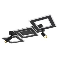 Globo MARIAN Deckenleuchte LED Schwarz, 1-flammig, Fernbedienung, Farbwechsler -LED Leuchten Verkäufe 2022 globo marian deckenleuchte 67302d2 14