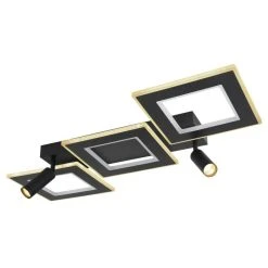 Globo MARIAN Deckenleuchte LED Schwarz, 1-flammig, Fernbedienung, Farbwechsler -LED Leuchten Verkäufe 2022 globo marian deckenleuchte 67302d2 15